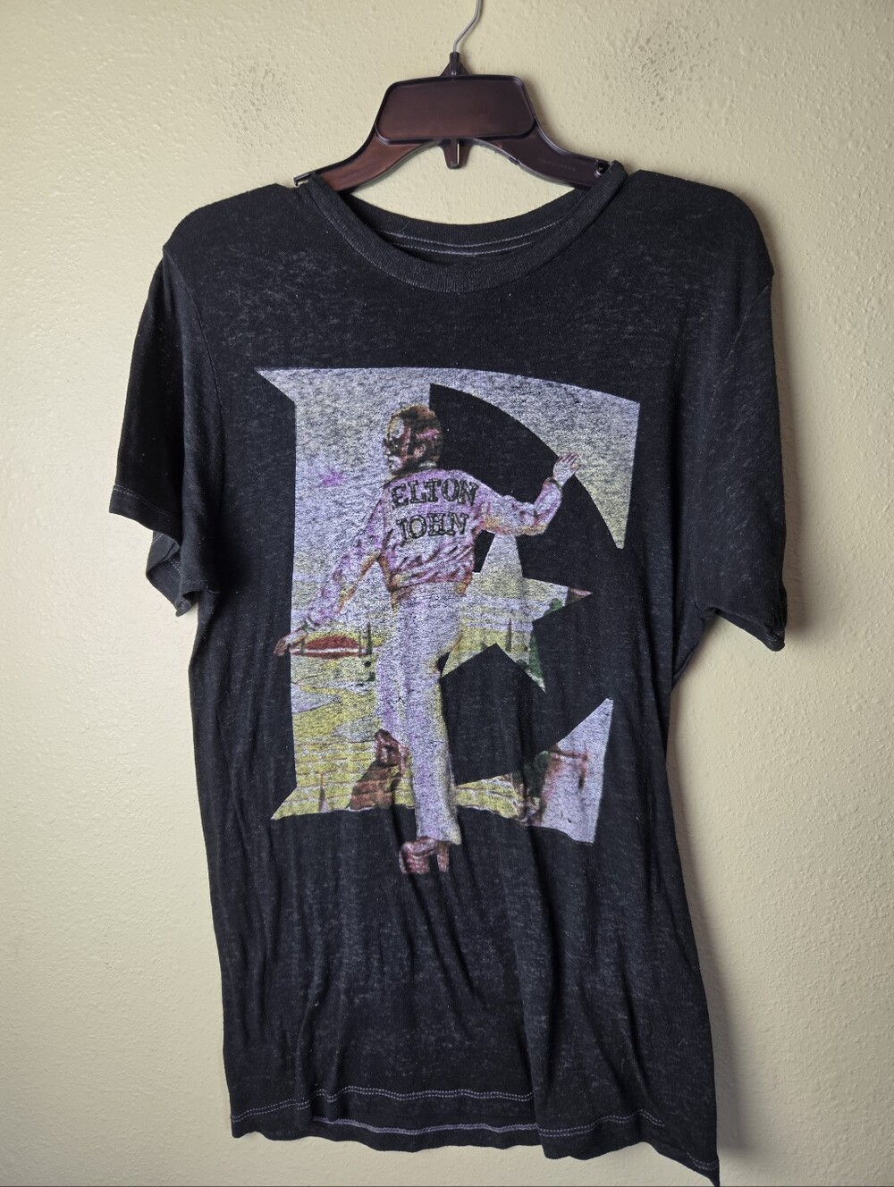 Elton John Farewell Tour Burnout Tee Womens Size Medium